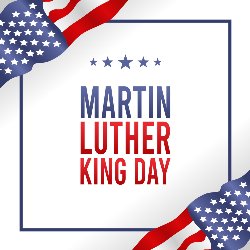 Martin Luther King Day with American flags